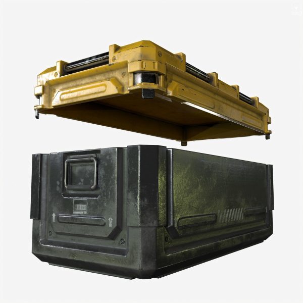 Sci Fi Industrial Crate Game Ready PBR Textures