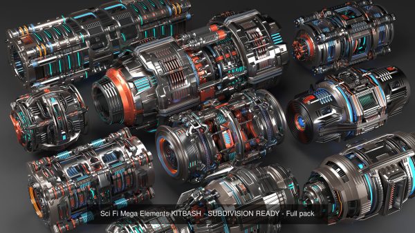 Sci-Fi - KITBASH Set - Hard Surface Future COLLECTION n1