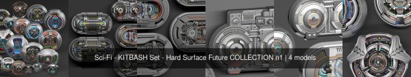 Sci-Fi - KITBASH Set - Hard Surface Future COLLECTION n1