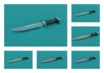 Sci-Fi knife set 3D model