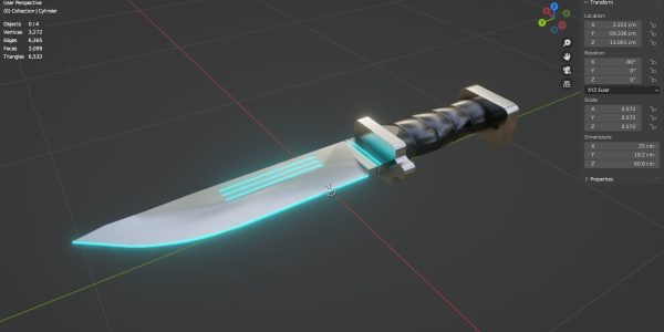 Sci-Fi knife set 3D model