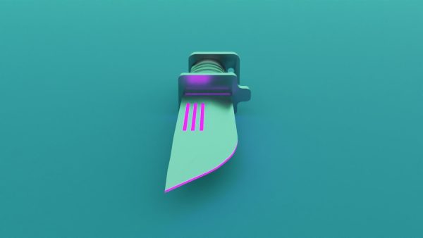 Sci-Fi knife set 3D model