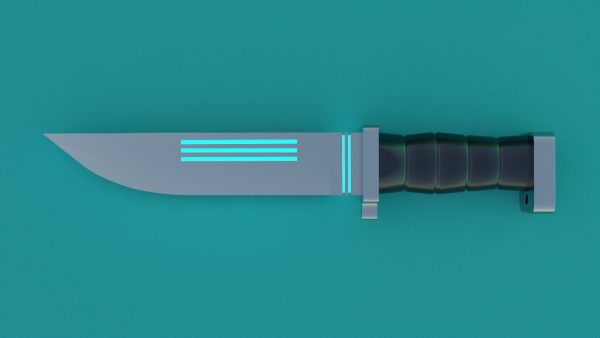 Sci-Fi knife set 3D model