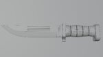 Sci-Fi knife set 3D model