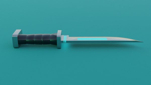 Sci-Fi knife set 3D model
