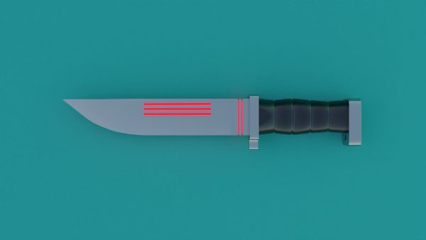 Sci-Fi knife set 3D model