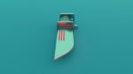 Sci-Fi knife set 3D model