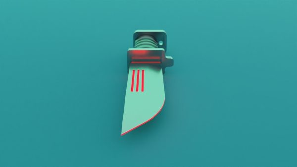 Sci-Fi knife set 3D model