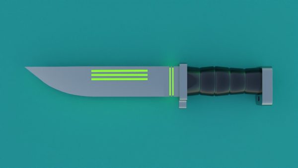 Sci-Fi knife set 3D model
