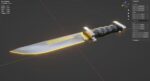 Sci-Fi knife set 3D model