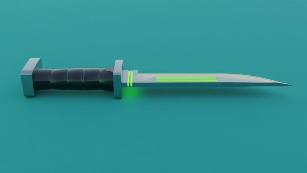 Sci-Fi knife set 3D model