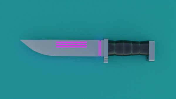 Sci-Fi knife set 3D model