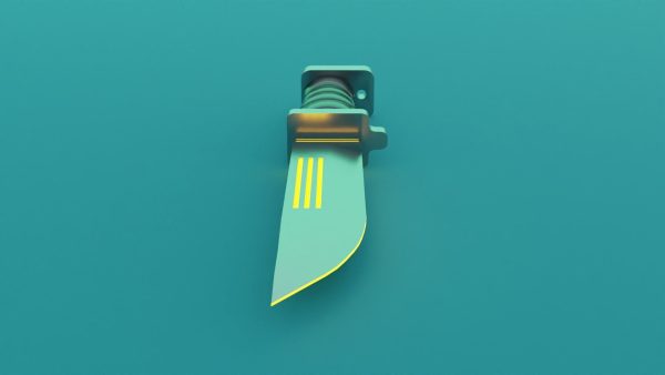 Sci-Fi knife set 3D model