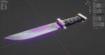 Sci-Fi knife set 3D model