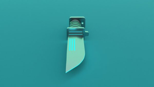Sci-Fi knife set 3D model