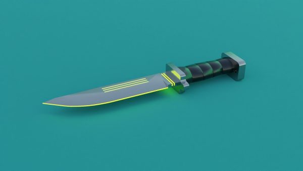 Sci-Fi knife set 3D model