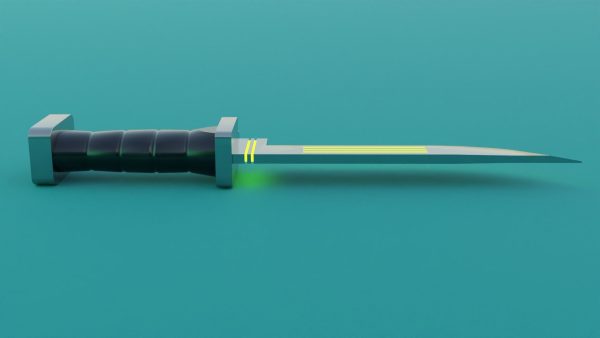 Sci-Fi knife set 3D model