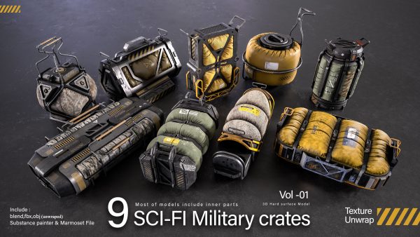 Sci-fi Military Crates