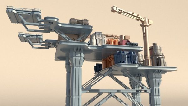 Sci-fi OilRig for 3Dprint
