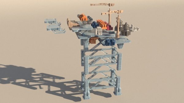 Sci-fi OilRig for 3Dprint