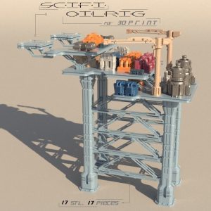 Sci-fi OilRig for 3Dprint