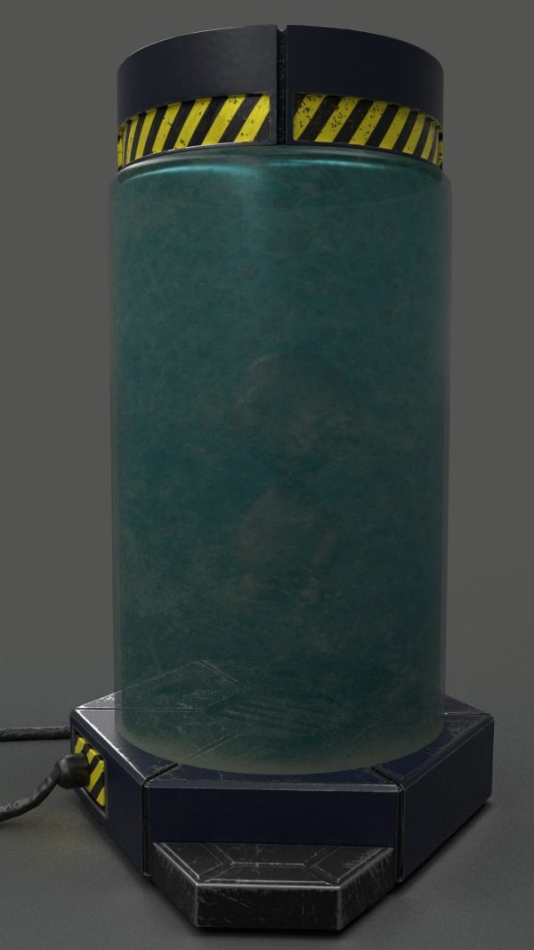 SCI-FI or SCIENCE LAB  CONTAINER  HIGH and LOW POLY