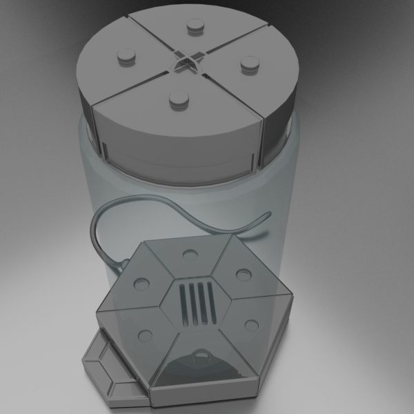 SCI-FI or SCIENCE LAB  CONTAINER  HIGH and LOW POLY