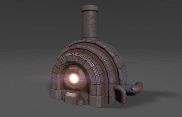 Sci-fi reactor - cooling module and other machinery - 4 pieces