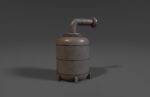 Sci-fi reactor - cooling module and other machinery - 4 pieces