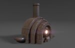Sci-fi reactor - cooling module and other machinery - 4 pieces