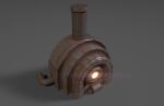 Sci-fi reactor - cooling module and other machinery - 4 pieces