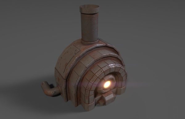 Sci-fi reactor - cooling module and other machinery - 4 pieces