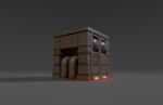 Sci-fi reactor - cooling module and other machinery - 4 pieces