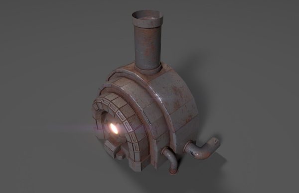 Sci-fi reactor - cooling module and other machinery - 4 pieces
