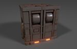 Sci-fi reactor - cooling module and other machinery - 4 pieces