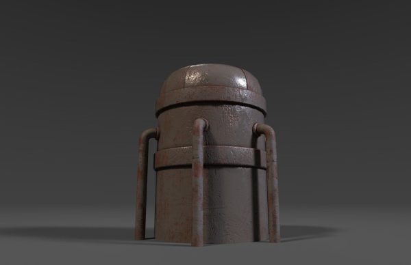 Sci-fi reactor - cooling module and other machinery - 4 pieces