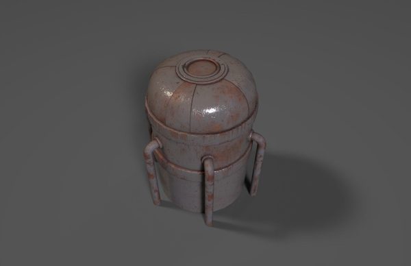 Sci-fi reactor - cooling module and other machinery - 4 pieces