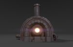 Sci-fi reactor - cooling module and other machinery - 4 pieces