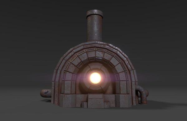 Sci-fi reactor - cooling module and other machinery - 4 pieces