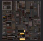 Sci-fi reactor - cooling module and other machinery - 4 pieces