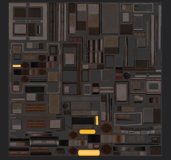 Sci-fi reactor - cooling module and other machinery - 4 pieces