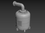 Sci-fi reactor - cooling module and other machinery - 4 pieces