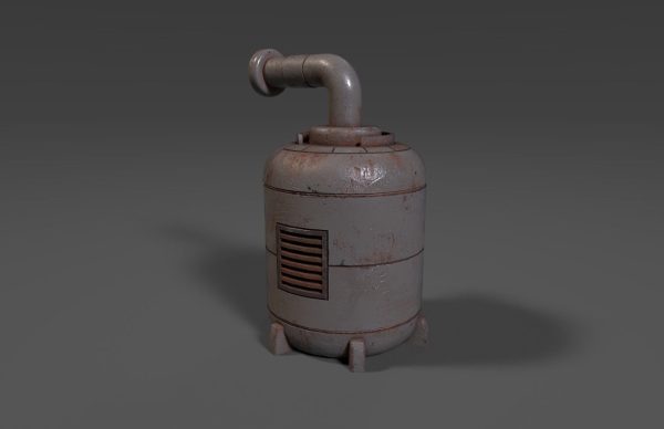 Sci-fi reactor - cooling module and other machinery - 4 pieces