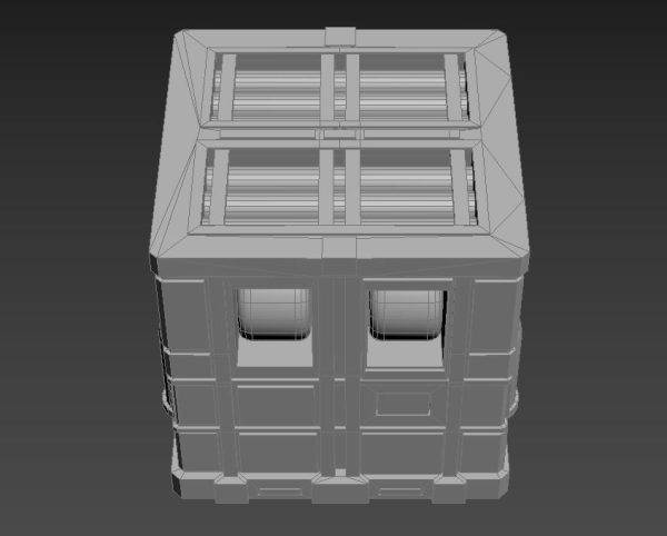 Sci-fi reactor - cooling module and other machinery - 4 pieces