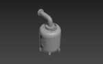 Sci-fi reactor - cooling module and other machinery - 4 pieces