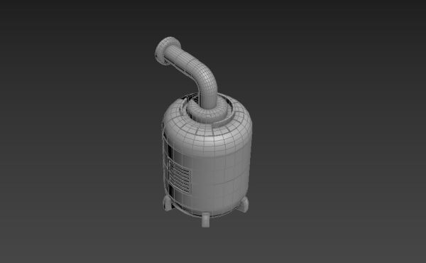 Sci-fi reactor - cooling module and other machinery - 4 pieces