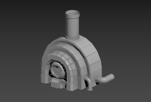 Sci-fi reactor - cooling module and other machinery - 4 pieces