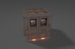 Sci-fi reactor - cooling module and other machinery - 4 pieces