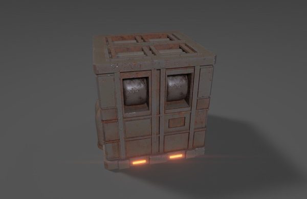 Sci-fi reactor - cooling module and other machinery - 4 pieces
