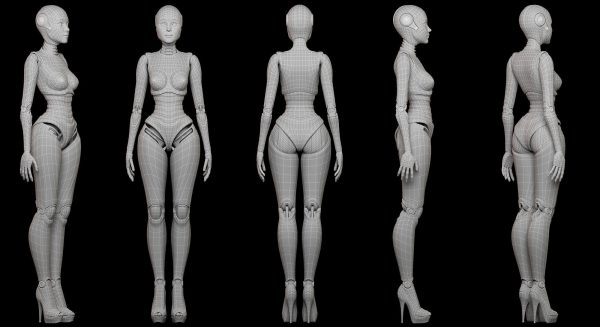 SCI - FI ROBOT WOMAN RIGGED BASIC EDITION